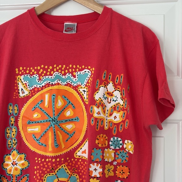 VTG 90s Nike single stitch pattern t-shirt unisex women men - Picture 3 of 11